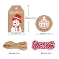 100pack Kraft Paper Gift Tags Xmas Brown Kraft Gift Tags for Diy Xmas