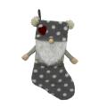 Christmas Stockings Ornaments Children New Year Candy Bag Gray