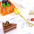 8 Pieces Gold Shovel Shape Spoons Stainless Steel Shovel Shape Spoons