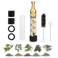 Glass Blunt Pipe Tube Kit for Herbs and Spices , 3 In 1 Pipe Glass