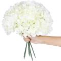 White Hydrangea Silk Flowers Heads Pack Of 20 Full Hydrangea