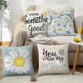 Summer Pillow Covers 18x18 Set Of 4 Farmhouse Summer Decorations