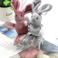 Stuffed Rabbit Pp Doll Kids Toy Bunny Girls Valentines Gift (gray)