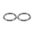 M4 X 30mm Stainless Steel Strapping Welded Round O Rings 10 Pcs