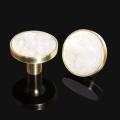 4 Pack Gold Knobs for Dresser Drawers, Kitchen Cupboard ,white
