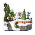 Glowing Music Little House Christmas Snowman Hut Christmas Tree