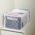 3 Pcs Jeans Compartment Storage Closet,stacking Pants Drawer(white)