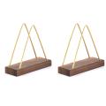 Solid Wood Creative Vertical Triple-cornered Tissue Holder Coffee A