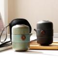 Japanese-style Ceramic Teapot Lid Bowl Teacup Handmade Tea Set-black