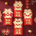 4 Pcs Chinese Red Envelopes, Year Of The Tiger Red Envelopes, D
