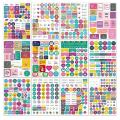 12 Sheets Planner Stickers Monthly Tabs for Diy Calendar, Stickers