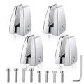 4 Pieces Sneeze Guard Bracket Support Aluminum Alloy Bracket (silver)