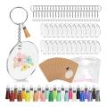 144 Pcs Acrylic Keychain Blank Set,key Chain for Vinyl Key Come