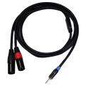 Hifi 3.5mm to 2 Xlr Male Cable High Quality Stereo to Xlr Cable, 2m