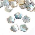 200x 15mm Pearl Buttons Mother Of Pearl Shell Flower Button