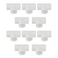 20mm Pvc Tee 3 Way Water Pipe Tube Adapter Connectors White 5 Pcs