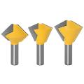 3pc 12mm Shank 6 Sided 8 Sided 12 Sided Glue Joint Router Bit Set