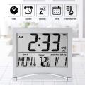 2 Pcs Digital Travel Alarm Clock Foldable Lcd Clock with Calendar