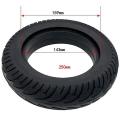 10x2.5 Black Solid Tire for Folding E-bike Widened Tyre Rubber