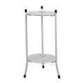 Two-layer Metal Plant Stand Plant Holder for Indoor Outdoor Decor A