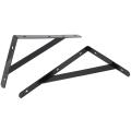 Shelf Bracket, Inch Shelf L Brackets 6-pack, Black 20 X 12cm