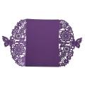 10pcs/set Carved Butterflies Invitation Card for Wedding: Purple