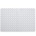 Tpe Bathroom Floor Shower Mats Anti Slip with Suction Cups White