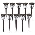 10 Pack Solar Pathway Lights Outdoor, Waterproof Landscape Lights