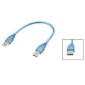 30cm 1 Ft Usb 2.0 Type A/a Male to Male Extension Cable Cord Blue