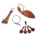 4/4 Violin Chin Rest Tailpiece Tuner Tuning Peg Tailgut Strings Kit