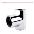 90 Degree 3-way Boat Pipe Connector 316 Stainless Steel for 25mm Rail