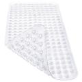 Bath Mat 88x40cm with Suction Cups and Non-slip Structure Transparent