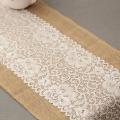 Burlap Table Runner 12x108 Inch,for Birthday Party Banquet Decoration