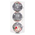 Christmas Tree Balls Small Bauble Hanging Home Party Ornament ,grey