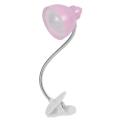 Led Book Light Flexible Mini Adjustable Clip-on Reading Lamps Pink