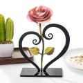 Metal Rose Heart-shaped Stand with Lights Valentine's Day Gift (c)