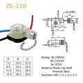 3pack Ceiling Fan Light Switch Ze-110 Fan Switch 3 Way (nickel)