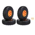 4pcs 142mm Plastic 2.2 Beadlock Wheel Rim Tire Set ,1