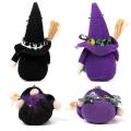 Halloween Broomstick Top Hat Witch Dwarf Gnome Doll Elf Home Decor 1