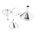 3 Pack Stainless Steel Funnels Set for Kitchen Use Filling Bottles