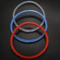Silicone Sealing Ring, Red, Blue and Transparent White, Pack Of 12