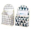 2 Pcs Wall Hanging Storage Bag, Fresh Style Fabric Wall Mounted