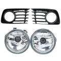 Pair Front Bumper Fog Light Lamps + Covers for Toyota Prius 2004-2009