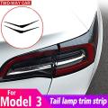 Car Rear Tail Light Eyebrow Cover Trim for Tesla Model 3