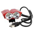 Ledx2 Bicycle Light Taillight Set Outdoor Cycling Lighting Glare Red
