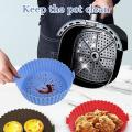 Air Fryer Silicone Pot, 5.5- 6.5 In Reusable Silicone Air Fryer