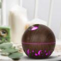 Mini Essential Oil Diffuser for Home, 7 Colors Lights,(dark Wood)