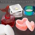 4 Pack Resin Heart Shape /hexagon/round/square Epoxy Molds with Lid