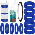 10 Pack Silicone Bands for Sublimation Tumbler, Diy Blank Cup B