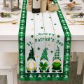 Table Runner St. Patrick's Day Gnome Shamrock for Parties (13x90in)